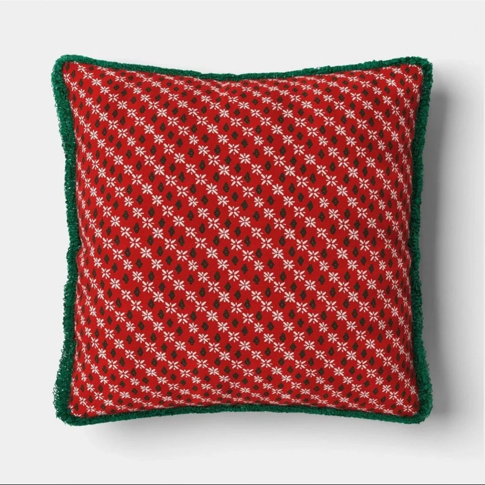 Square 18” Floral Throw Pillow from Threshold, Vibrant Colors, New!